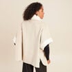 Poncho cape coupe ample ivoire femme