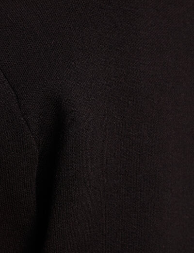 Gilet col châle noir femme