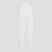 Pantacourt droit taille haute blanc femme