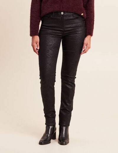 Pantalon magique L'Unique coupe ajust&eacute;e noir femme