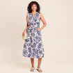 Robe &eacute;vas&eacute;e sans manches blanc femme