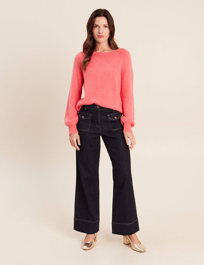 Jean large denim brut femme