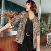 Veste boutonnée beige femme