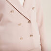 Veste tailleur courte sable femme