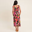 Robe longue portefeuille rose fushia femme