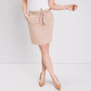 Jupe droite ceinturee sable femme