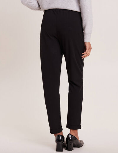 Pantalon chino noir femme