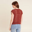 Débardeur macramé marron foncé femme