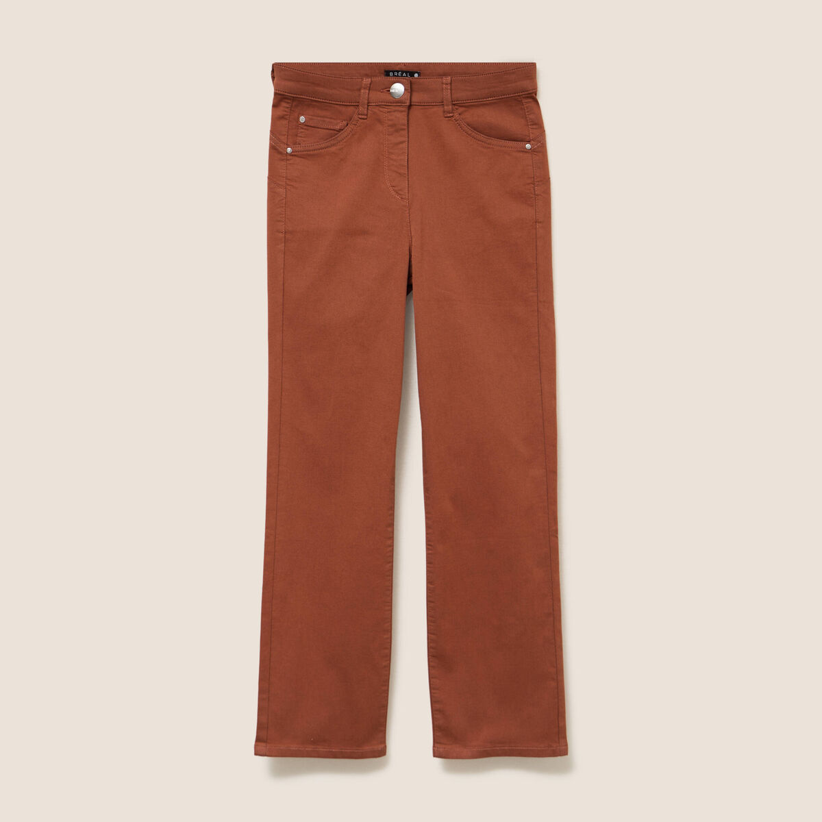 Pantalon magique Le L&eacute;ger coupe droite marron fonc&eacute; femme