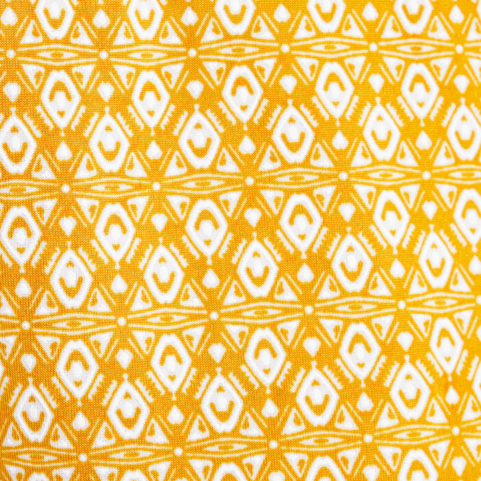 Débardeur col tunisien plis jaune or femme