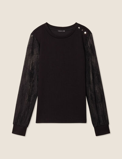 T-shirt manches longues noir femme