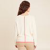 Pull manches longues ecru femme