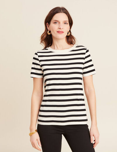 T-shirt manches courtes noir femme