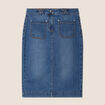 Jupe en jean longueur genou denim stone femme