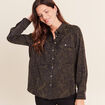Chemise manches longues vert femme