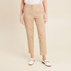 Pantalon coupe droite 7/8&egrave;me sable femme