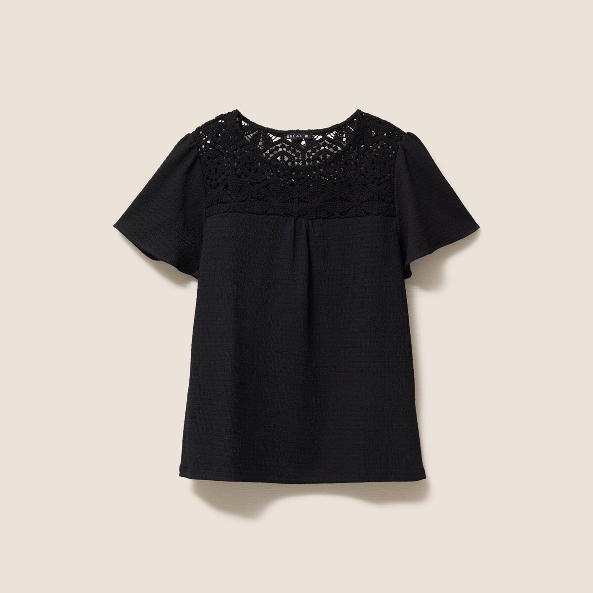 T-shirt manches courtes noir femme