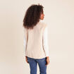 Veste col montant doubl&eacute;e ecru femme