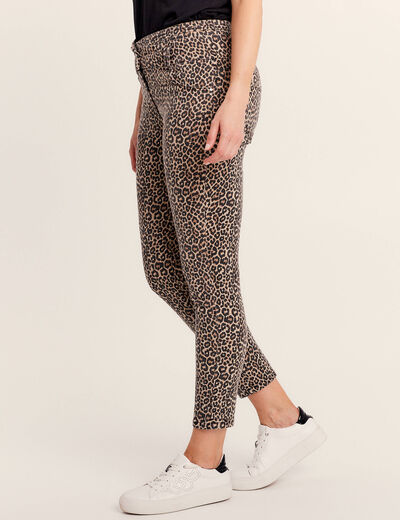 Pantalon ajusté noir femme