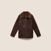 Manteau r&eacute;versible marron femme