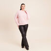 Pull cachemire col montant rose femme