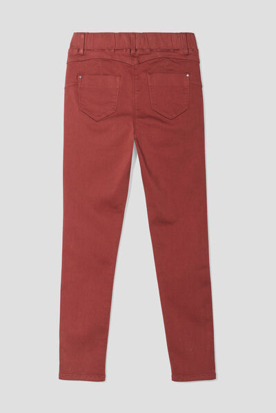 Tregging taille standard marron cognac femme