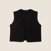 Gilet sans manches noir femme