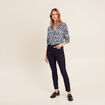 Chemise manches longues bleu canard femme