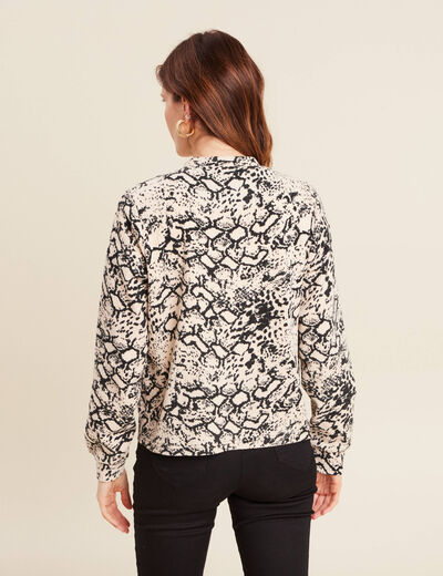 Gilet manches longues beige femme