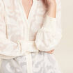 Chemise ample manches longues ecru femme