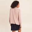 Chemise fluide manches longues rose femme