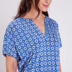 T-shirt à manches courtes bleu foncé femme