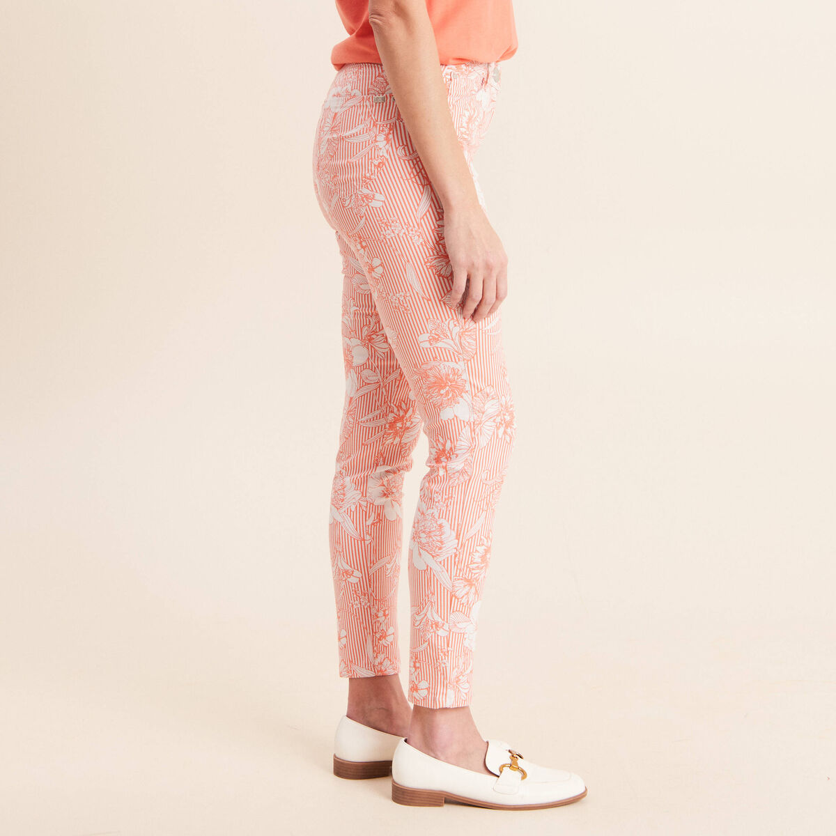 Pantalon magique Le L&eacute;ger coupe ajust&eacute;e orange femme