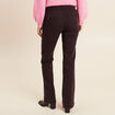 Pantalon coupe bootcut &agrave; pont marron fonc&eacute; femme