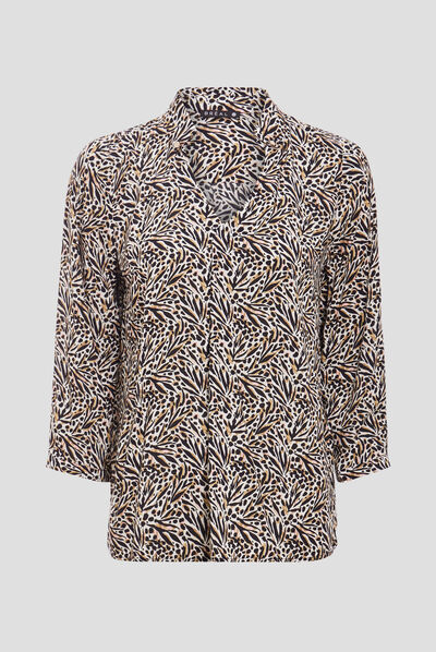 Blouse manches 3/4 ecru femme