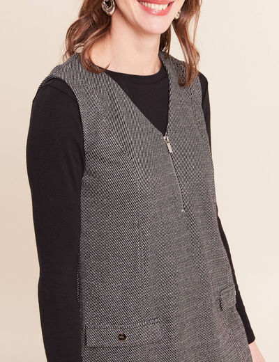 Robe chasuble gris femme