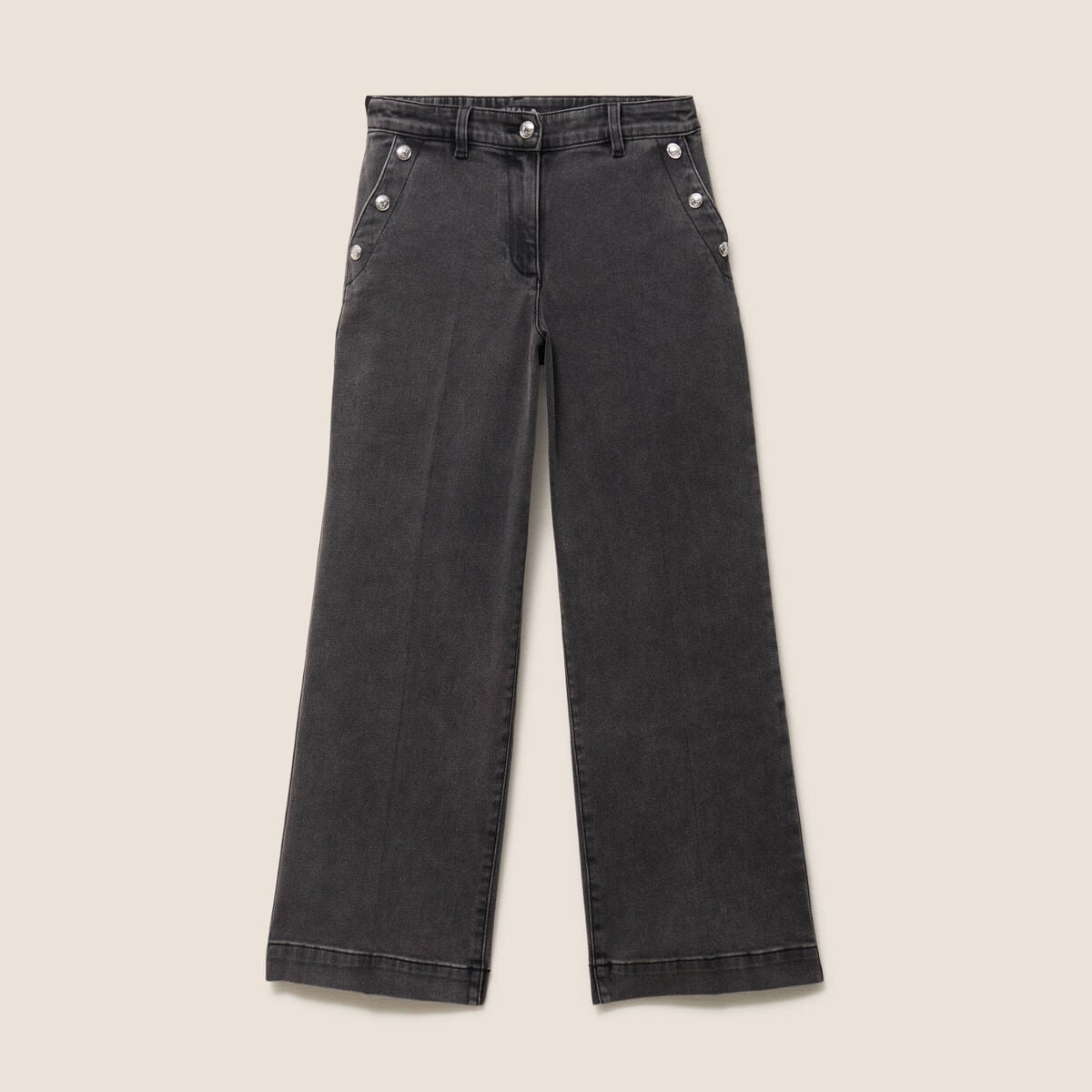 Jean denim gris femme