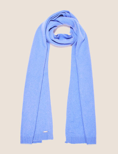 Écharpe en cachemire bleu violet femme