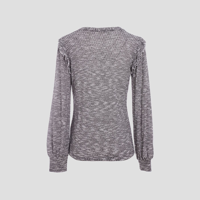 T-shirt manches longues gris foncé femme