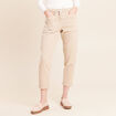 Jean coupe mom 7/8&egrave;me denim beige femme