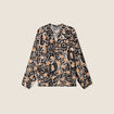 Blouse manches longues marron clair femme