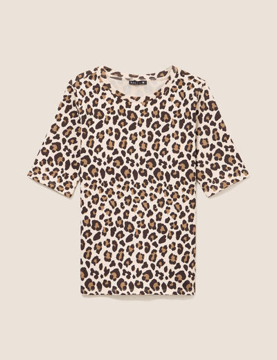T-shirt en coton biologique marron femme