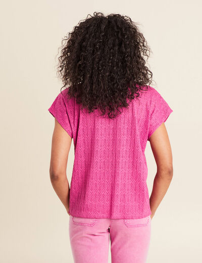 T-shirt manches courtes rose femme