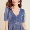 Robe longue &eacute;vas&eacute;e bleu ciel femme