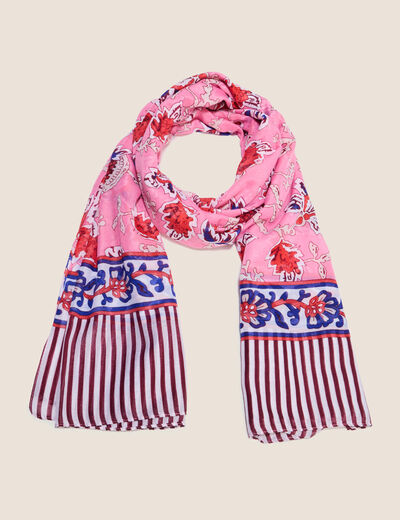 Foulard rose fushia femme