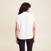 chemise manches courtes ecru femme