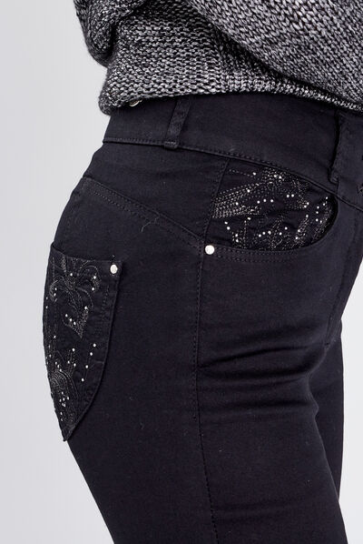PANTALON LÉGER TOUCHER DOUX MAGIQUE noir femme