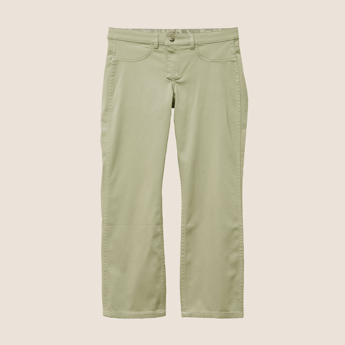 Pantalon réversible droit 7/8ème vert olive femme