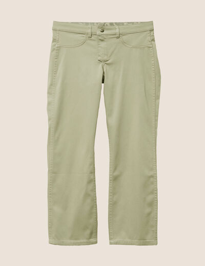 Pantalon réversible droit 7/8ème vert olive femme