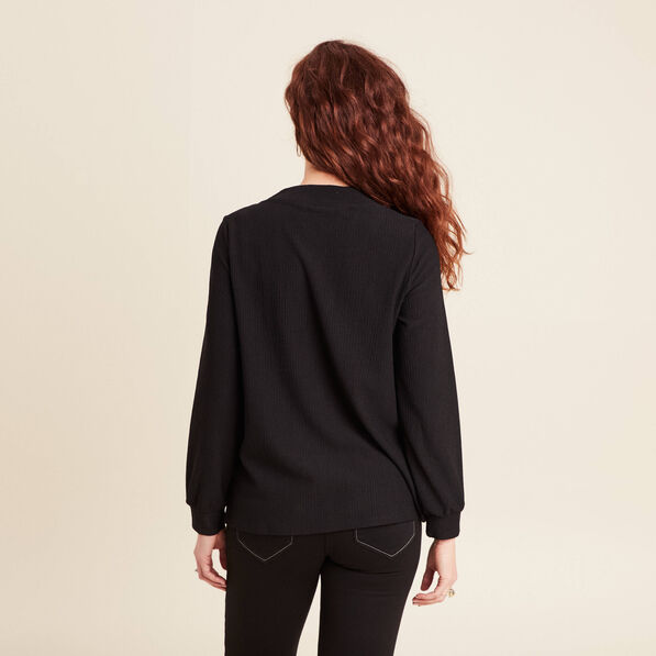 T-shirt manches longues noir femme